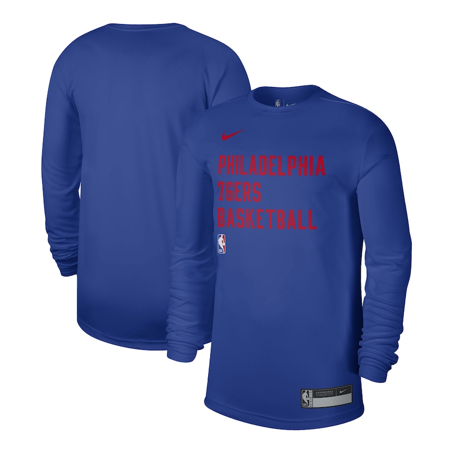 Men's Philadelphia 76ers Royal 2023/24 Legend On-Court Practice Long Sleeve Nike T-Shirt