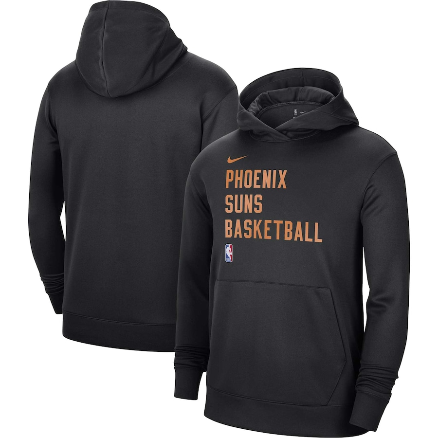 Men's Phoenix Suns Black 2023/24 Performance Spotlight On-Court Practice Nike Pullover Hoodie