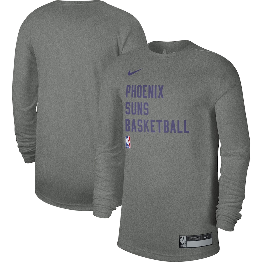 Men's Phoenix Suns Heather Gray 2023/24 Legend On-Court Practice Long Sleeve Nike T-Shirt