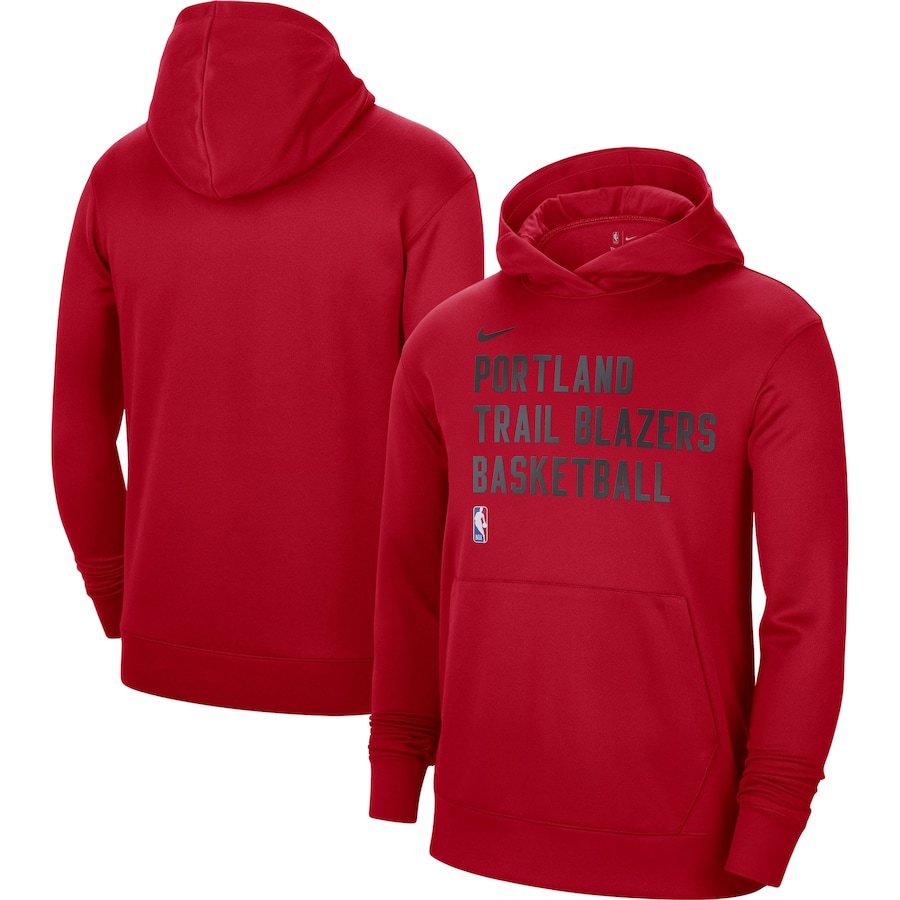 Men's Portland Trail Blazers Red 2023/24 Performance Spotlight On-Court Practice Nike Pullover Hoodie