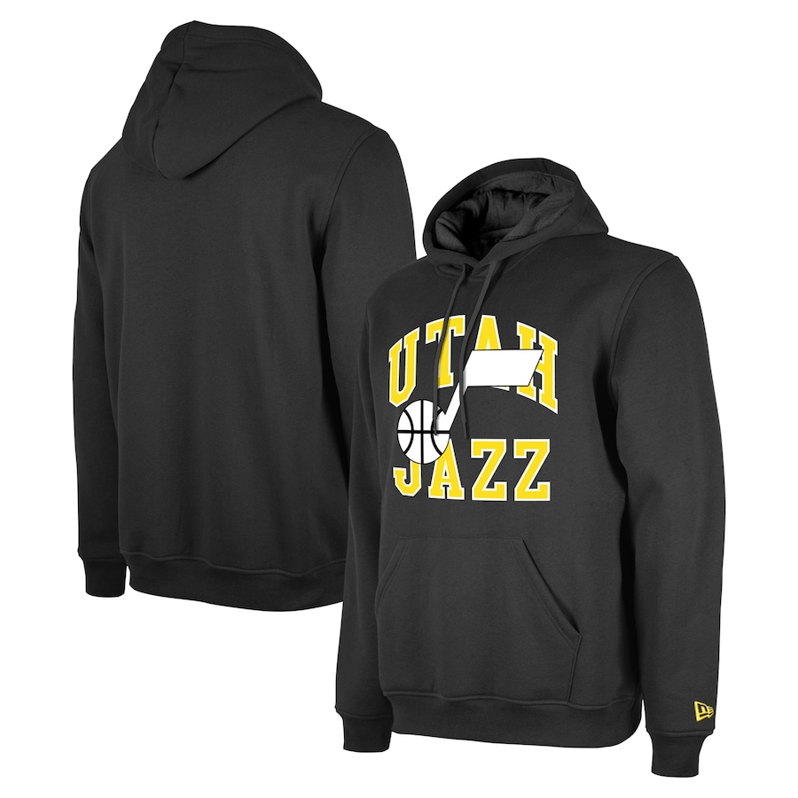 Men's Utah Jazz Black 2023/24 Season Tip-Off Edition New Era Pullover Hoodie