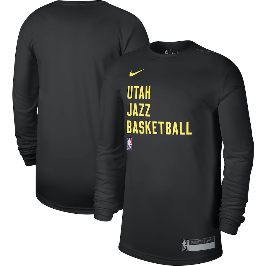 Men's Utah Jazz Black 2023/24 Legend On-Court Practice Long Sleeve Nike T-Shirt Men's Utah Jazz Black 2023/24 Legend On-Court Practice Long Sleeve Nike T-Shirt
