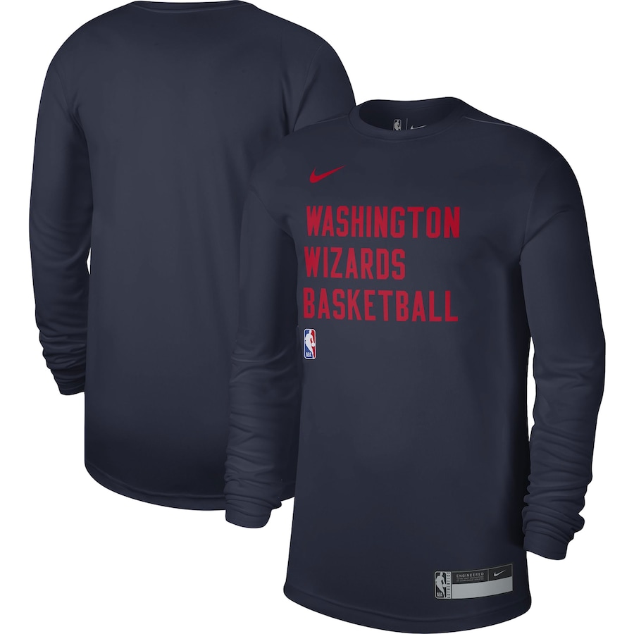 Women's Washington Wizards Navy 2023/24 Legend On-Court Practice Long Sleeve Nike T-Shirt Women's Washington Wizards Navy 2023/24 Legend On-Court Practice Long Sleeve Nike T-Shirt