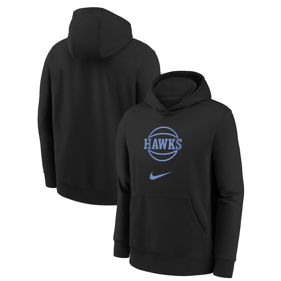 Child's Atlanta Hawks Black 2023/24 City Edition Essential Nike Pullover Hoodie Child's Atlanta Hawks Black 2023/24 City Edition Essential Nike Pullover Hoodie