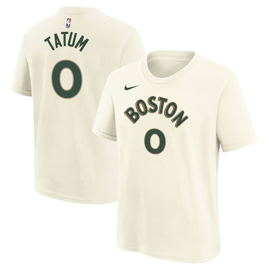 Child's Boston Celtics Jayson Tatum Cream 2023/24 City Edition Nike T-Shirt Child's Boston Celtics Jayson Tatum Cream 2023/24 City Edition Nike T-Shirt
