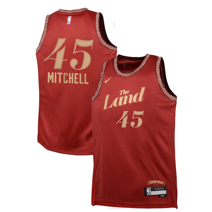 Child's Cleveland Cavaliers Donovan Mitchell Wine Swingman Replica 2023/24 City Edition Nike Jersey