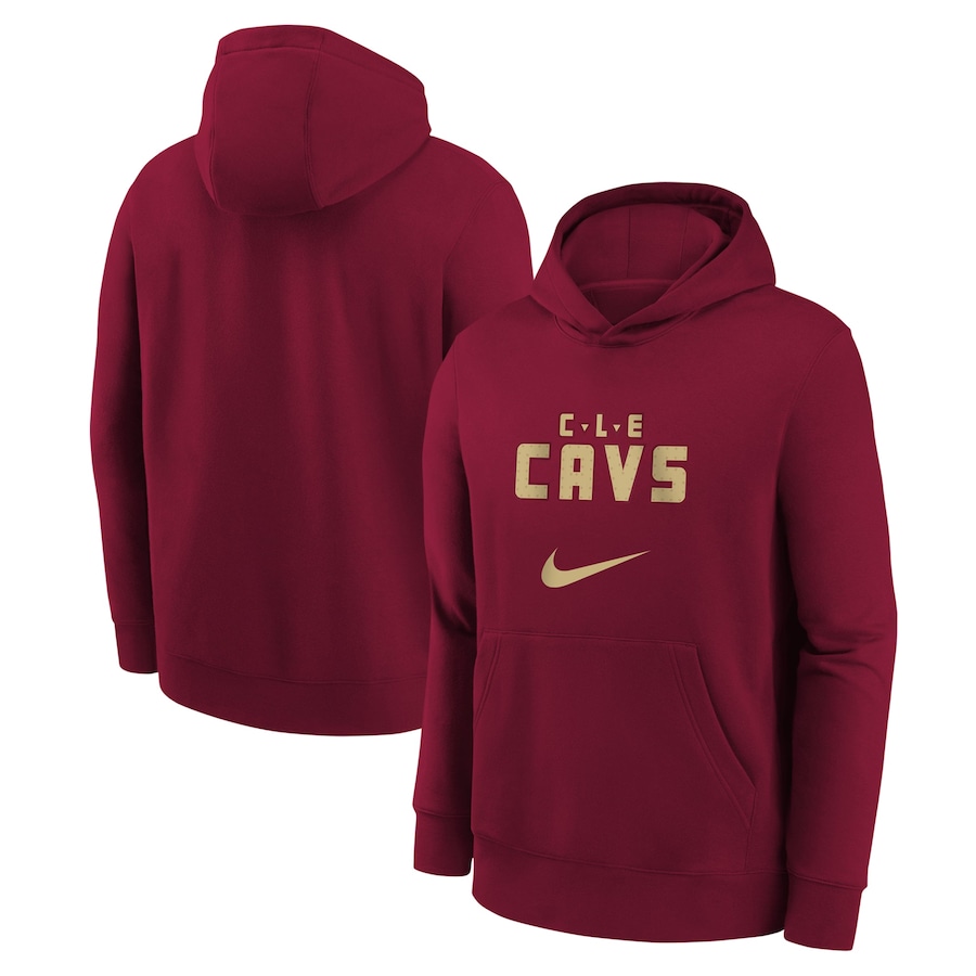 Child's Cleveland Cavaliers Wine 2023/24 City Edition Essential Nike Pullover Hoodie Child's Cleveland Cavaliers Wine 2023/24 City Edition Essential Nike Pullover Hoodie