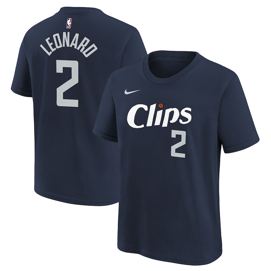 Child's LA Clippers Kawhi Leonard Navy 2023/24 City Edition Nike T-Shirt Child's LA Clippers Kawhi Leonard Navy 2023/24 City Edition Nike T-Shirt