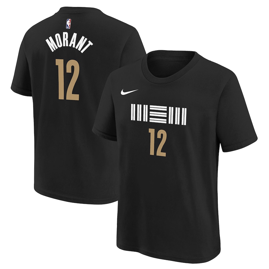 Child's Memphis Grizzlies Ja Morant Black 2023/24 City Edition Nike T-Shirt