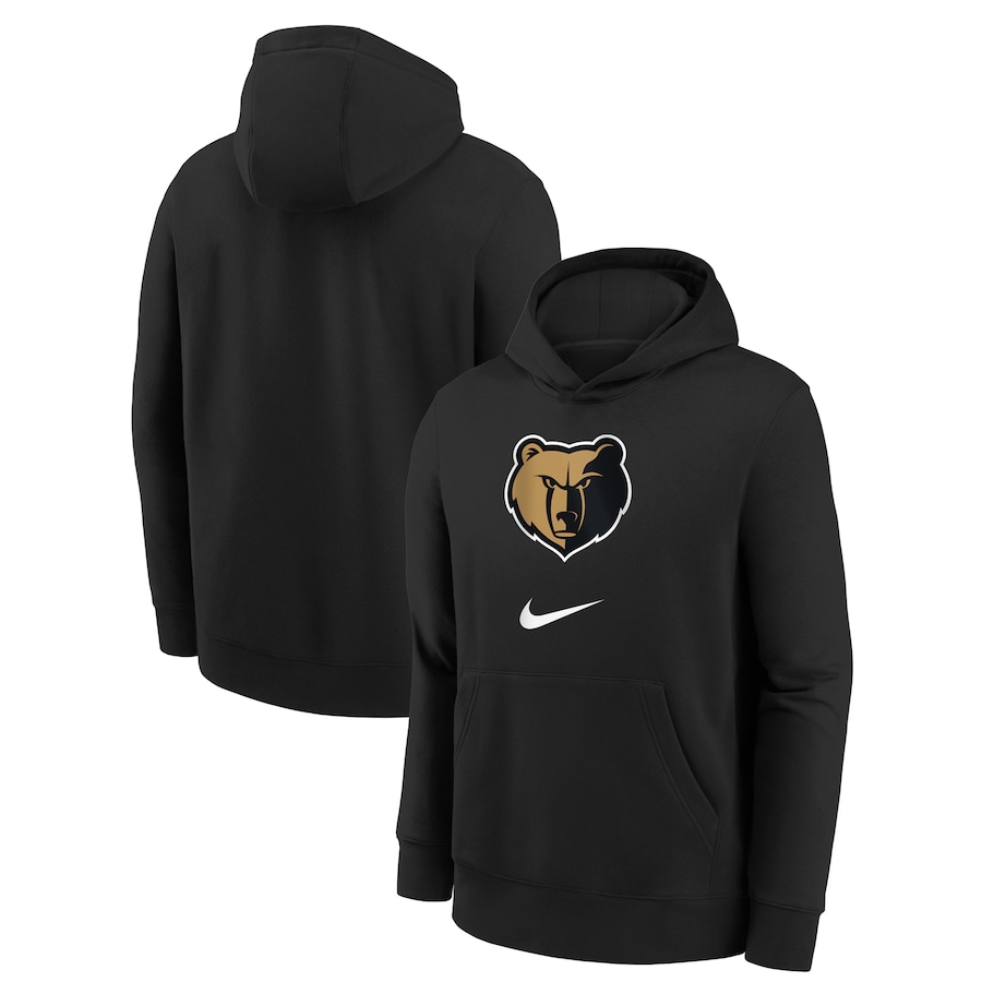 Child's Memphis Grizzlies Black 2023/24 City Edition Essential Nike Pullover Hoodie