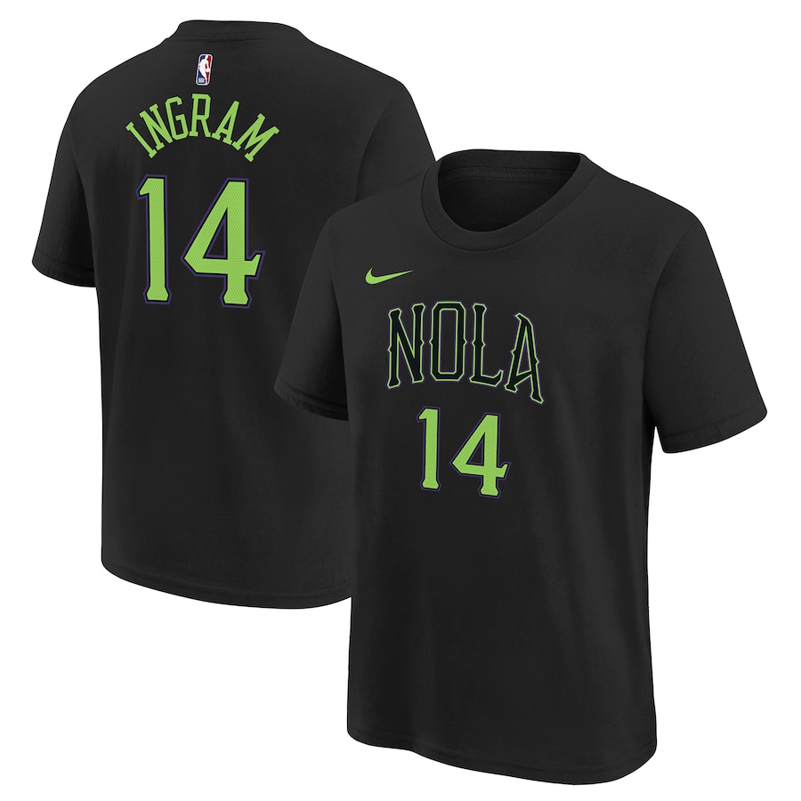 Child's New Orleans Pelicans Brandon Ingram Black 2023/24 City Edition Nike T-Shirt