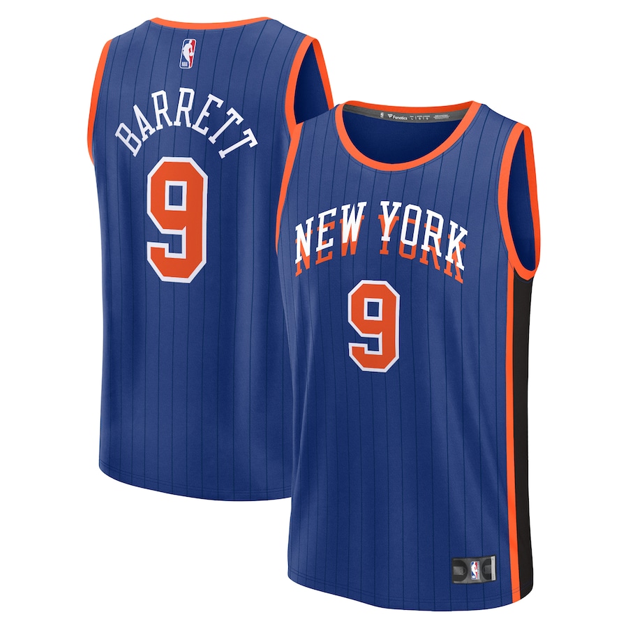 Child's New York Knicks RJ Barrett Blue Fast Break 2023/24 City Edition Jersey