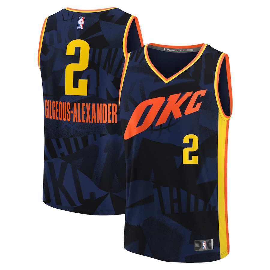 Child's Oklahoma City Thunder Shai Gilgeous-Alexander Navy Fast Break 2023/24 City Edition Jersey