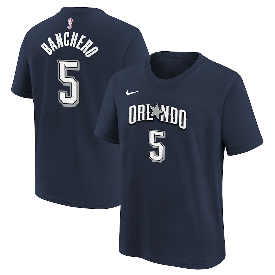 Child's Orlando Magic Paolo Banchero Navy 2023/24 City Edition Nike T-Shirt