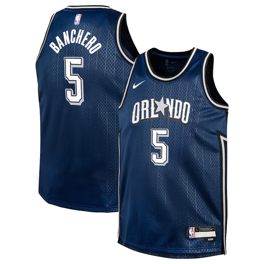 Child's Orlando Magic Paolo Banchero Navy Swingman Replica 2023/24 City Edition Nike Jersey