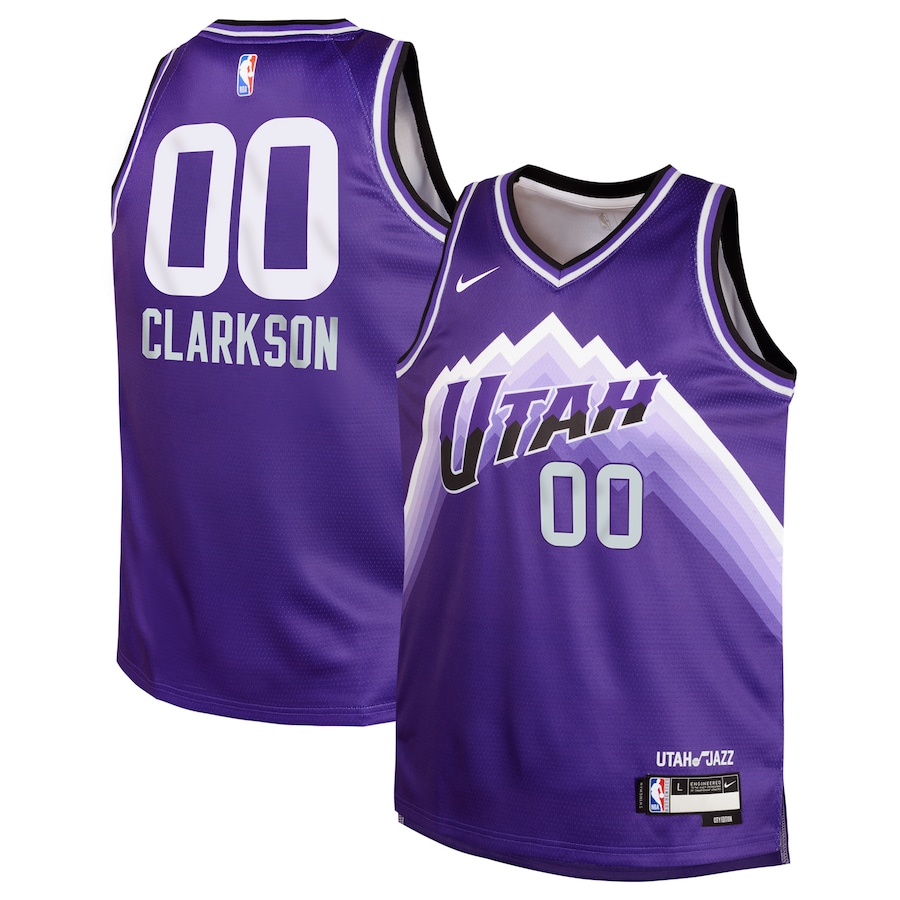 Child's Utah Jazz Jordan Clarkson Purple Swingman Replica 2023/24 City Edition Nike Jersey