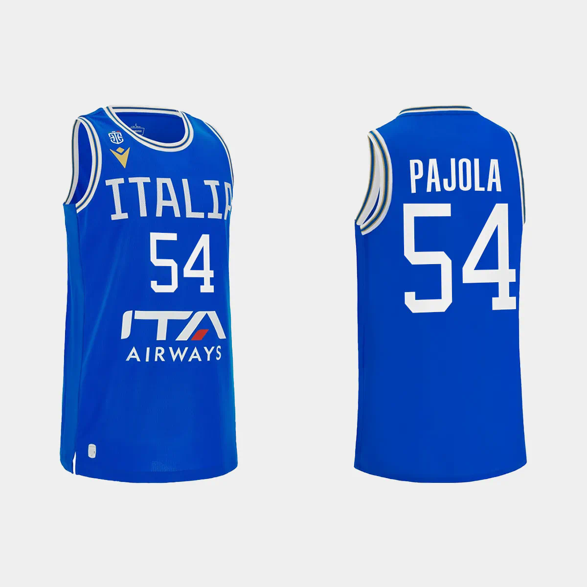 2023 FIBA World Cup Italy Basketball Alessandro Pajola Blue Home Jersey