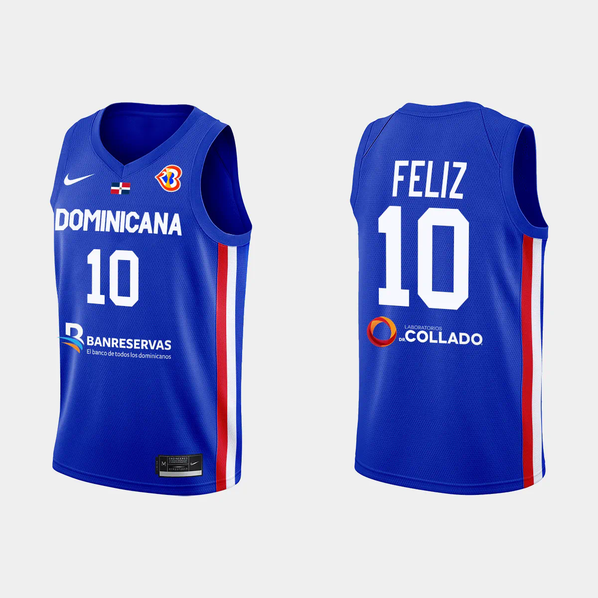 Andres Feliz Dominican Republic Basketball 2023 FIBA World Cup Blue Away Jersey