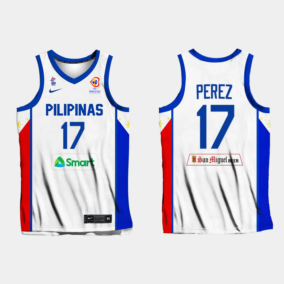 CJ Perez Philippines Basketball 2023 FIBA World Cup White Home Jersey