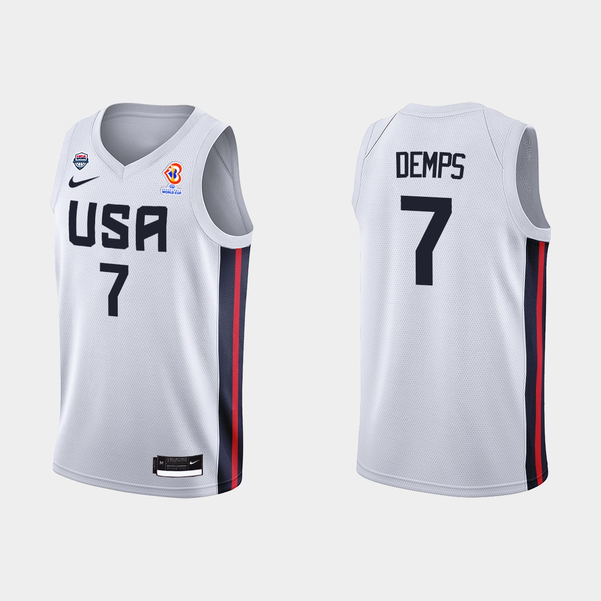 2023 FIBA Basketball World Cup USA Team Cody Demps White Jersey