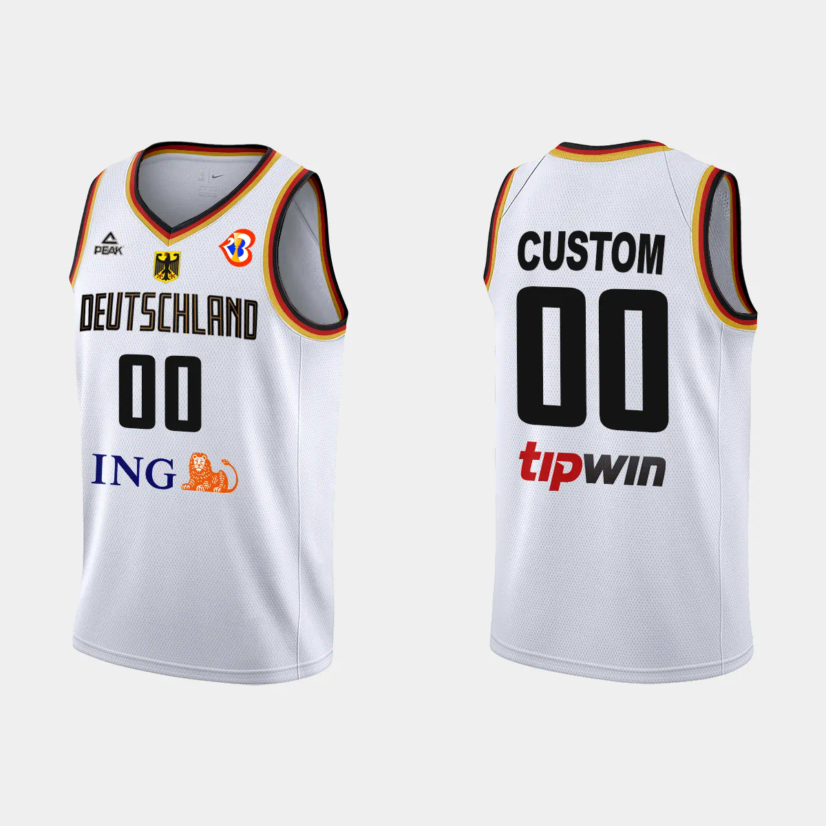Georgia Basketball Custom Name & Number #00 2023 FIBA World Cup White Home Jersey