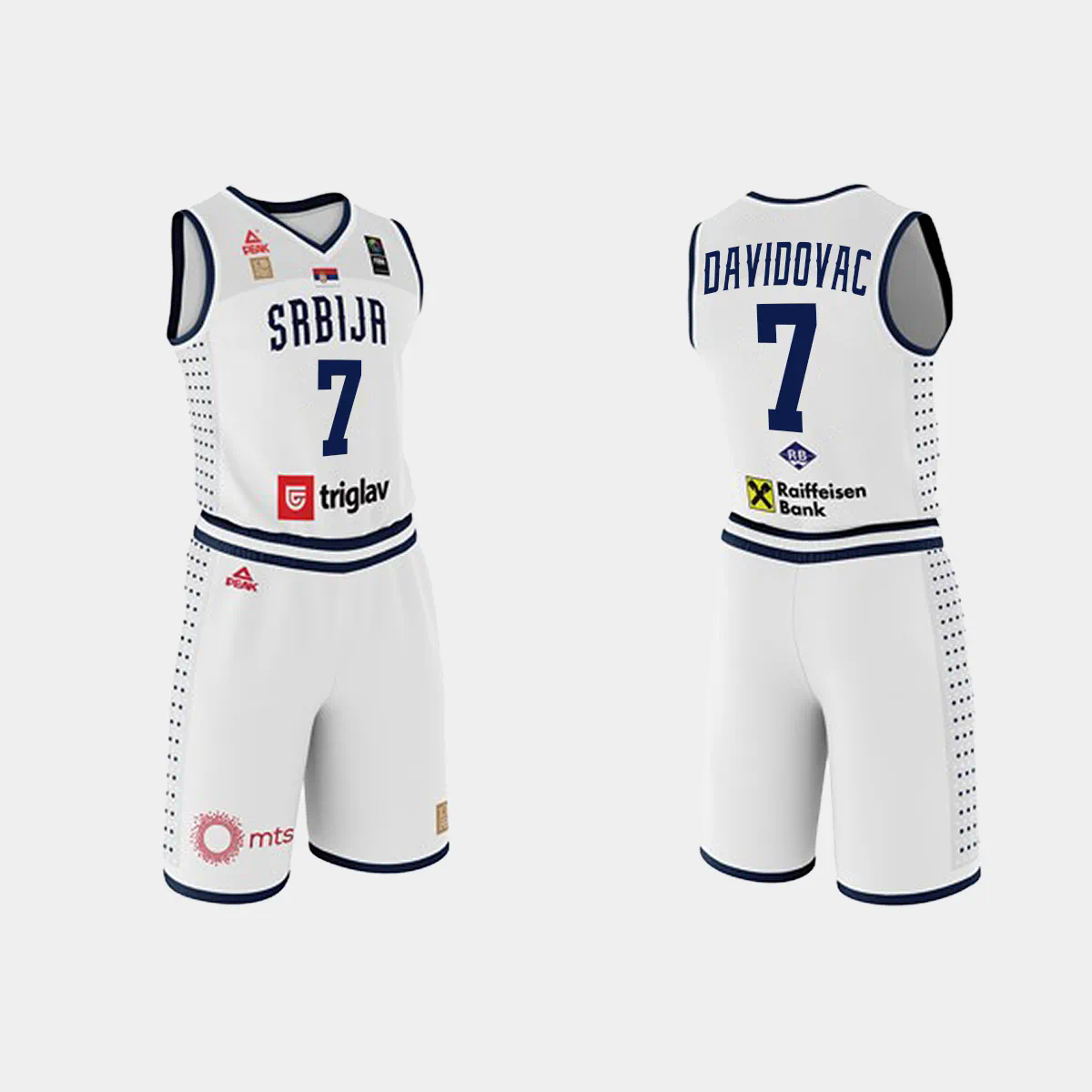 2023 FIBA Basketball World Cup Srbija Dejan Davidovac White Jersey With Shorts