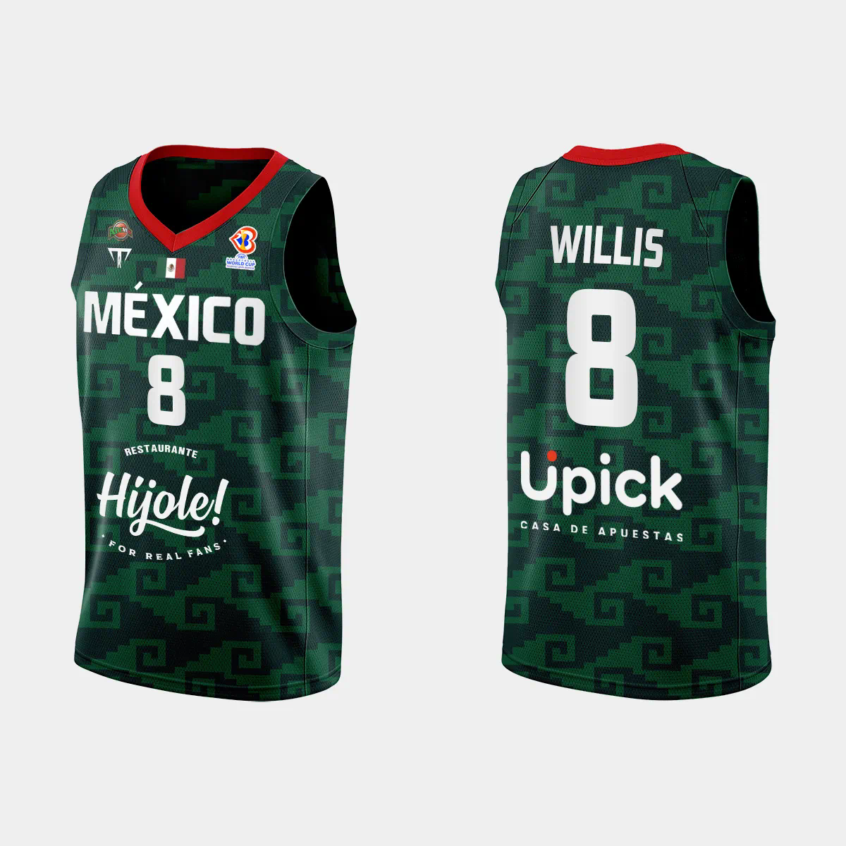 Diego Willis Mexico Basketball 2023 FIBA World Cup Green Home Jersey Diego Willis Mexico Basketball 2023 FIBA World Cup Green Home Jersey