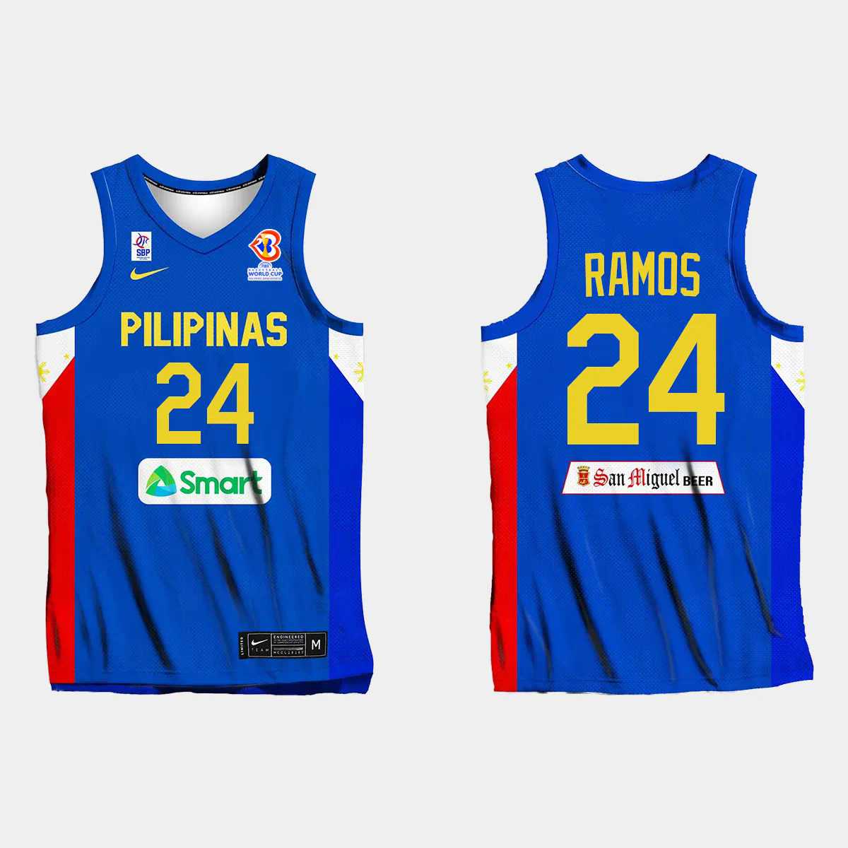 Philippines Basketball Dwight Ramos #24 2023 FIBA World Cup Blue Away Jersey Philippines Basketball Dwight Ramos #24 2023 FIBA World Cup Blue Away Jersey