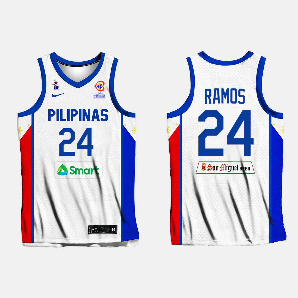 Dwight Ramos Philippines Basketball 2023 FIBA World Cup White Home Jersey
