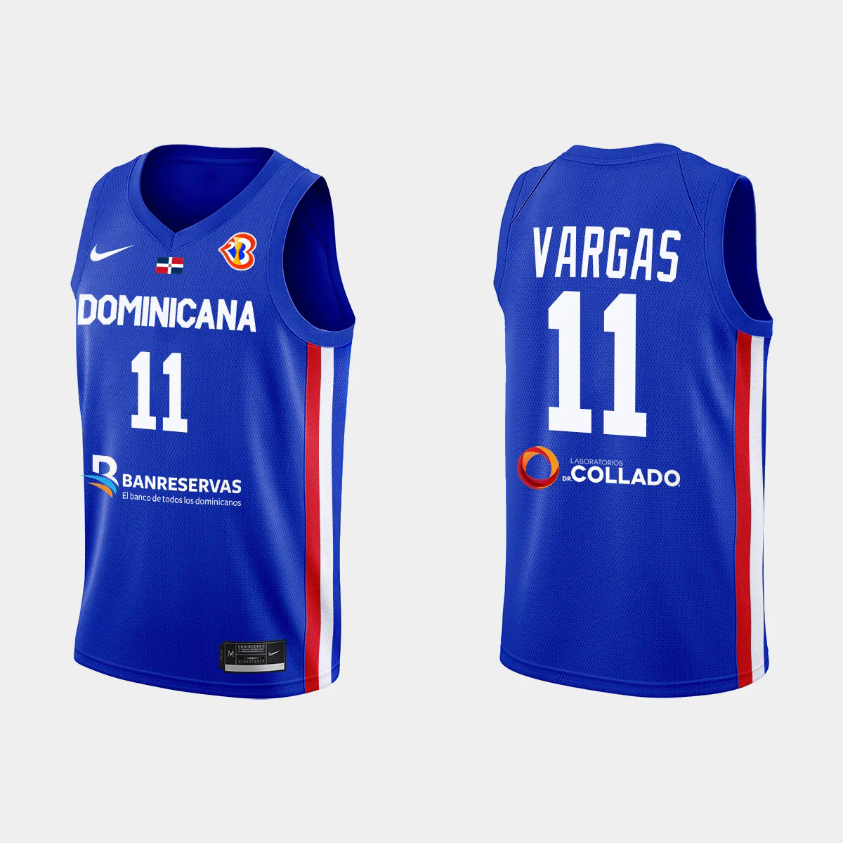 Dominican Republic Basketball Eloy Vargas #11 2023 FIBA World Cup Blue Away Jersey Dominican Republic Basketball Eloy Vargas #11 2023 FIBA World Cup Blue Away Jersey