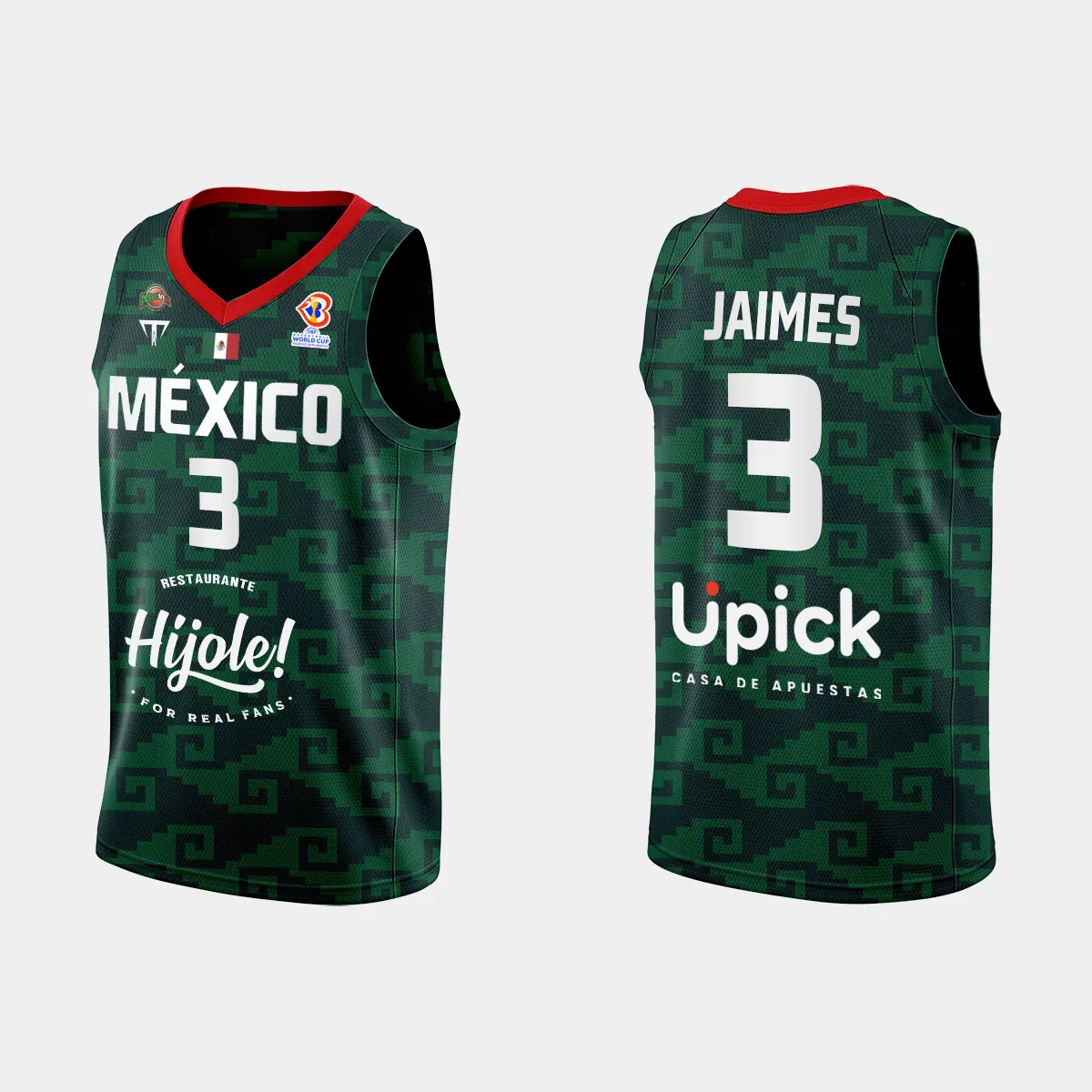 Mexico Basketball Fabian Jaimes #3 2023 FIBA World Cup Green Home Jersey Mexico Basketball Fabian Jaimes #3 2023 FIBA World Cup Green Home Jersey