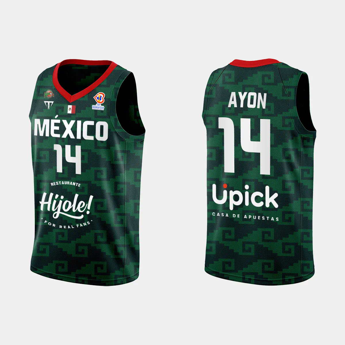 Gustavo Ayon Mexico Basketball 2023 FIBA World Cup Green Home Jersey Gustavo Ayon Mexico Basketball 2023 FIBA World Cup Green Home Jersey