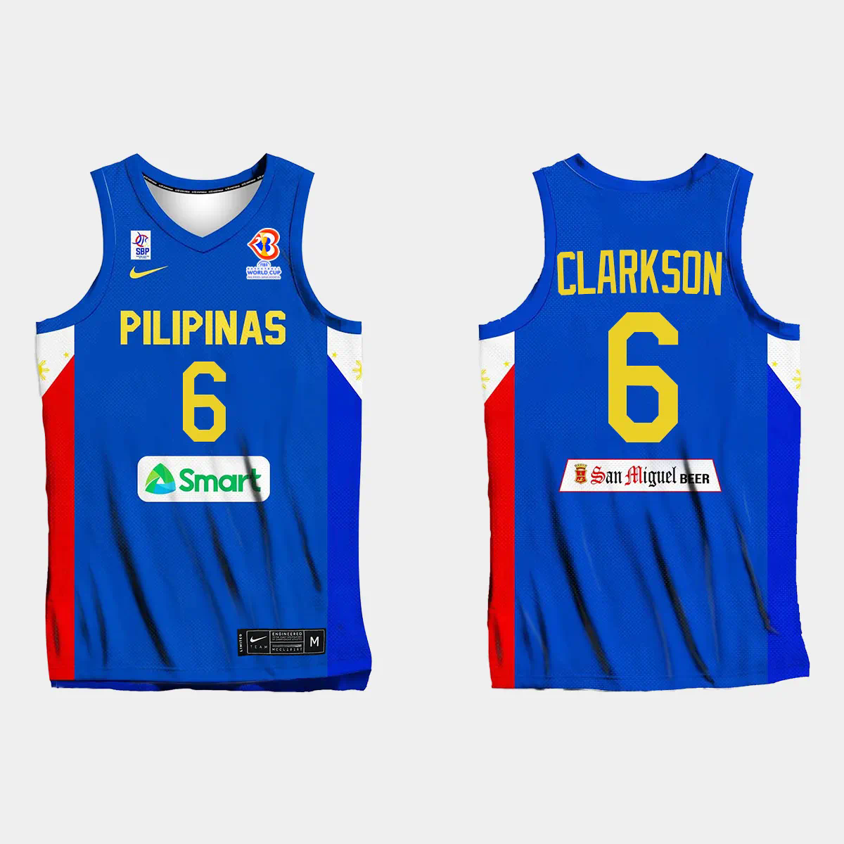 Jordan Clarkson Philippines Basketball 2023 FIBA World Cup Blue Away Jersey Jordan Clarkson Philippines Basketball 2023 FIBA World Cup Blue Away Jersey