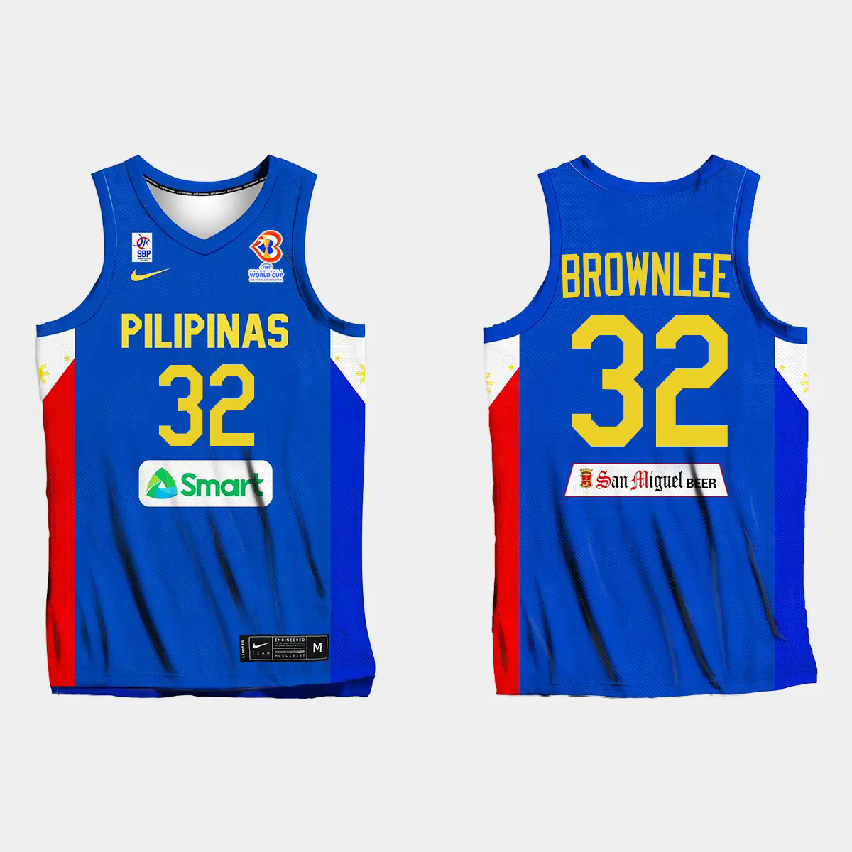 Justin Brownlee Philippines Basketball 2023 FIBA World Cup Blue Away Jersey Justin Brownlee Philippines Basketball 2023 FIBA World Cup Blue Away Jersey