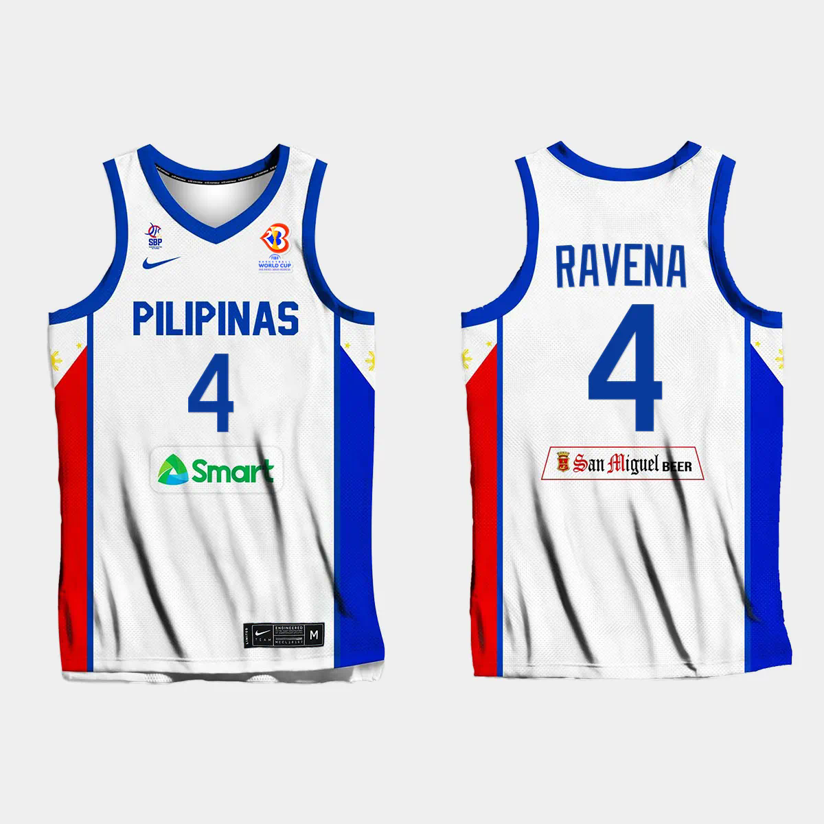 Kiefer Ravena Philippines Basketball 2023 FIBA World Cup White Home Jersey