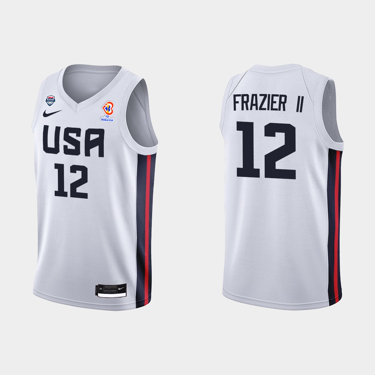 2023 FIBA Basketball World Cup USA Team Michael Frazier II White Jersey