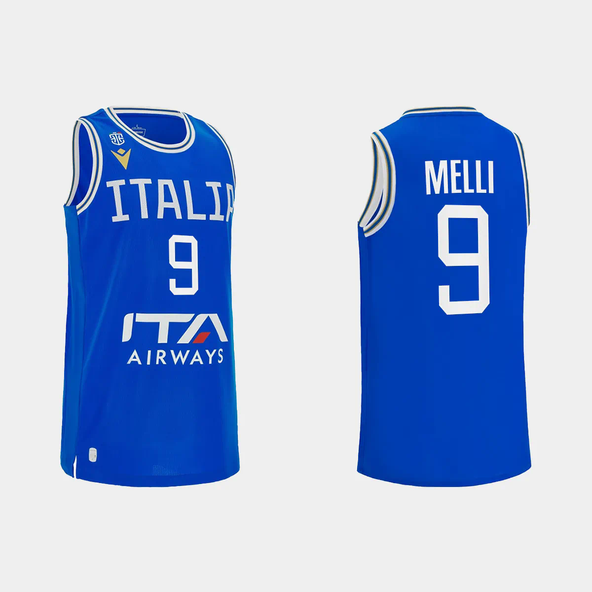 2023 FIBA World Cup Italy Basketball Nicolo Melli Blue Home Jersey 2023 FIBA World Cup Italy Basketball Nicolo Melli Blue Home Jersey