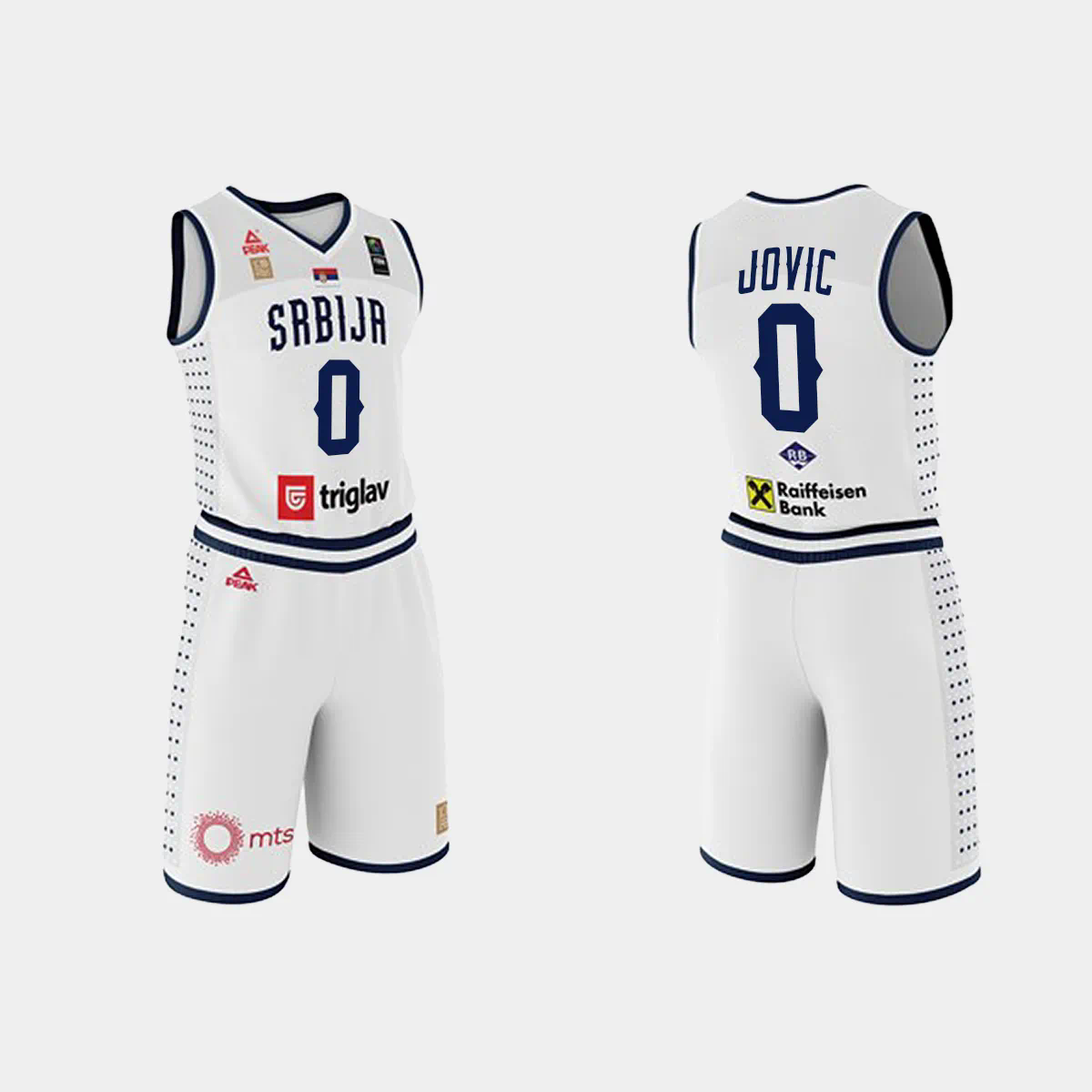 2023 FIBA Basketball World Cup Srbija Nikola Jovic White Jersey With Shorts