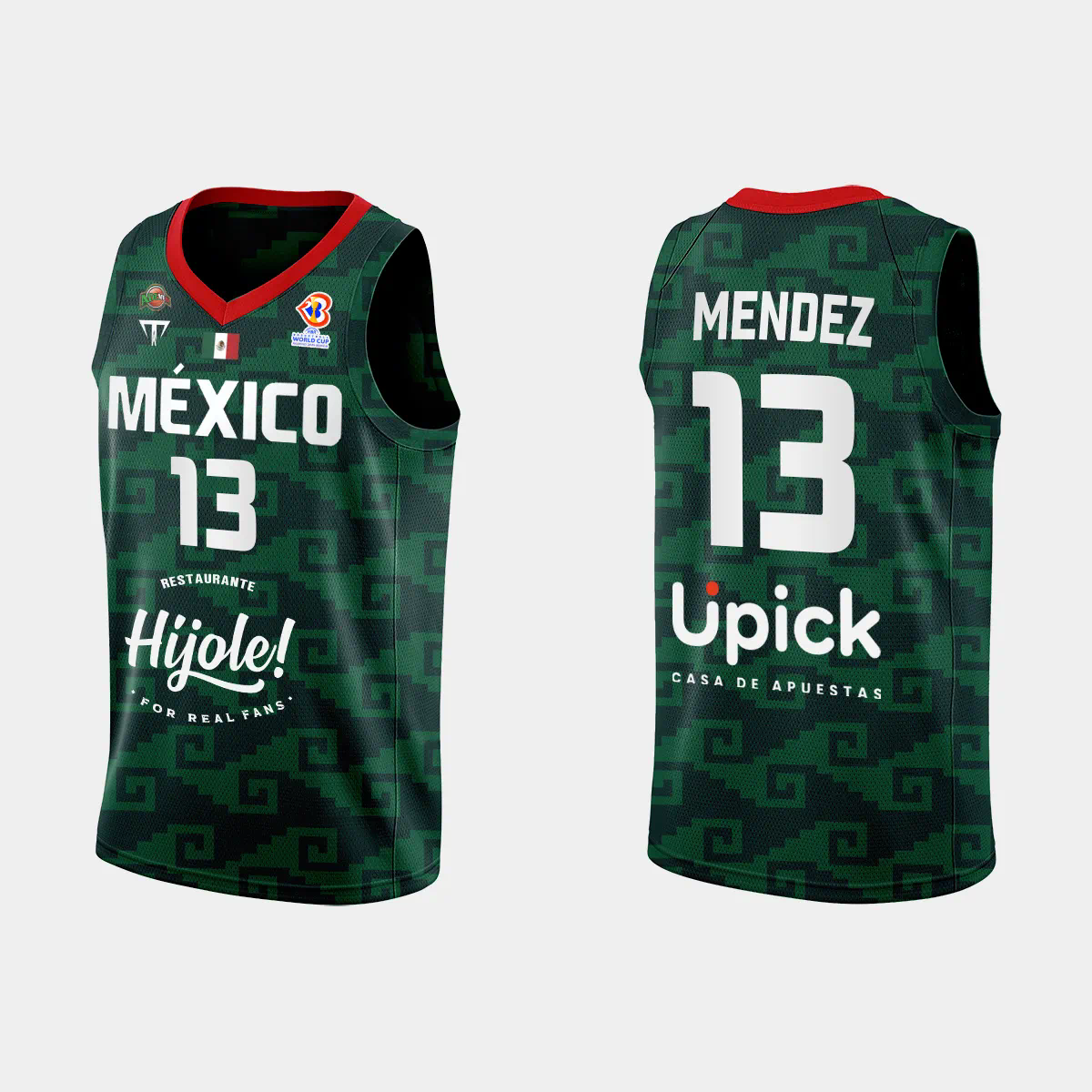 Mexico Basketball Orlandodez #13 2023 FIBA World Cup Green Home Jersey Mexico Basketball Orlandodez #13 2023 FIBA World Cup Green Home Jersey