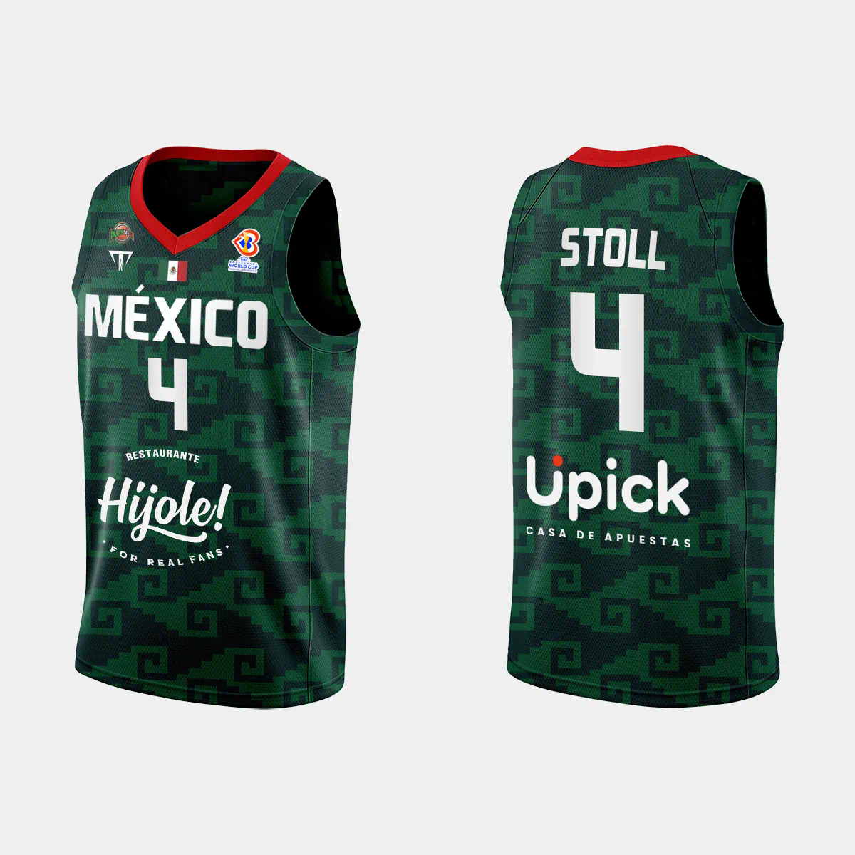 Paul Stoll Mexico Basketball 2023 FIBA World Cup Green Home Jersey Paul Stoll Mexico Basketball 2023 FIBA World Cup Green Home Jersey