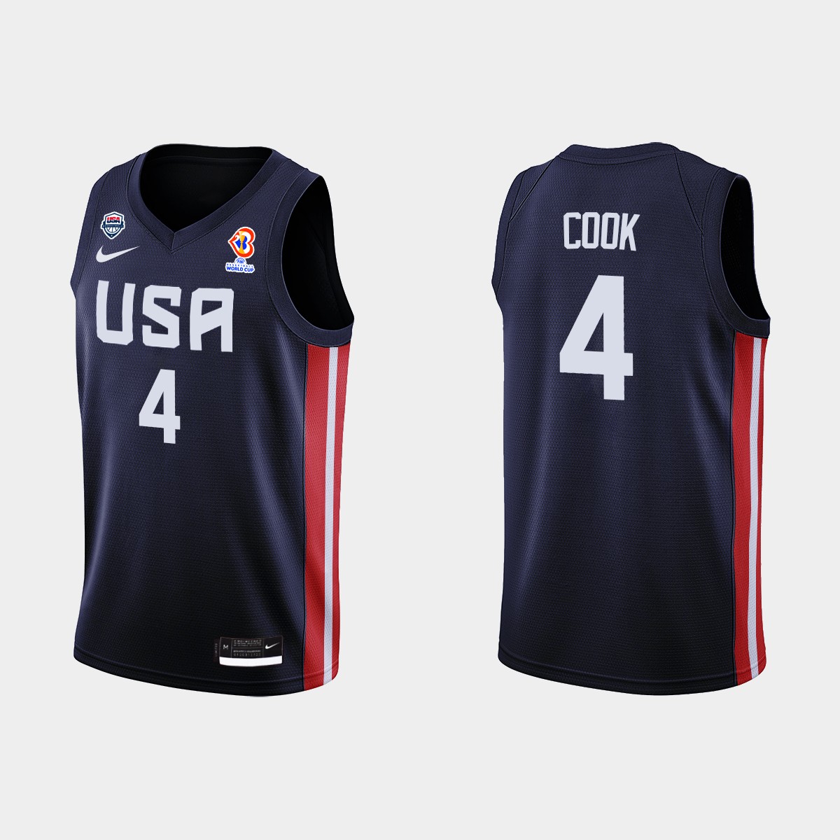 FIBA Quinn Cook 2023 FIBA Basketball World Cup Navy Jersey