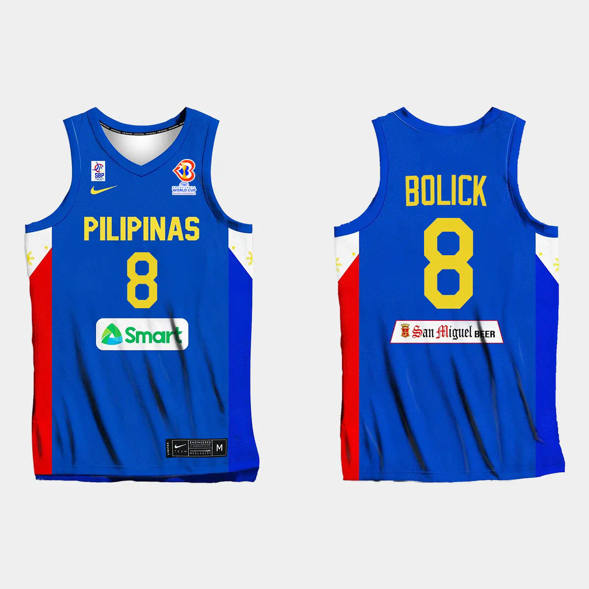 Robert Bolick Philippines Basketball 2023 FIBA World Cup Blue Away Jersey Robert Bolick Philippines Basketball 2023 FIBA World Cup Blue Away Jersey