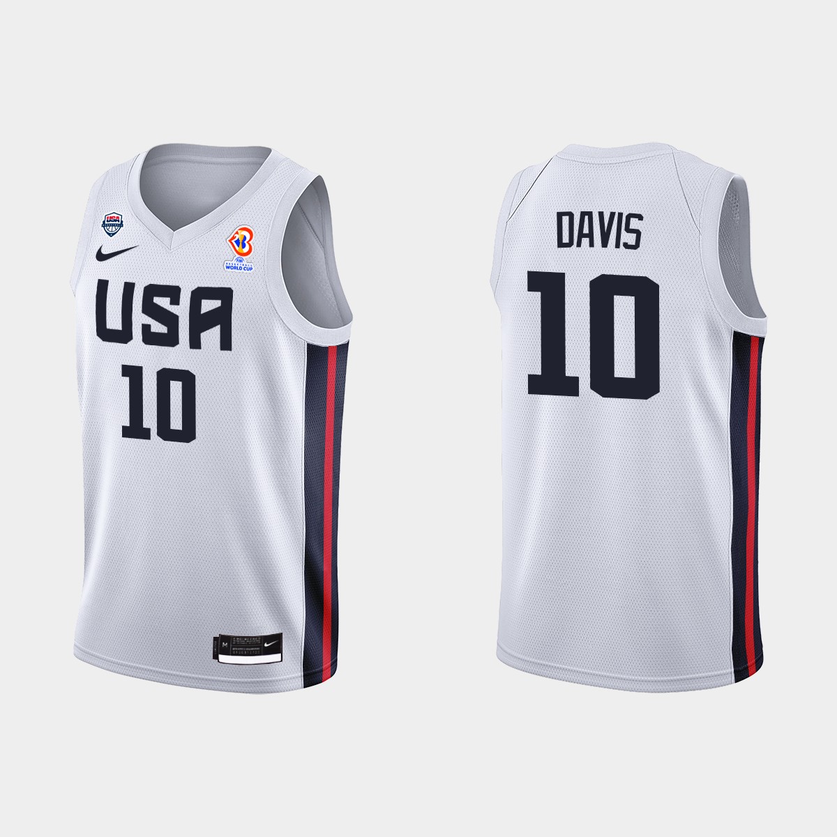 2023 FIBA Basketball World Cup USA Team William Davis White Jersey