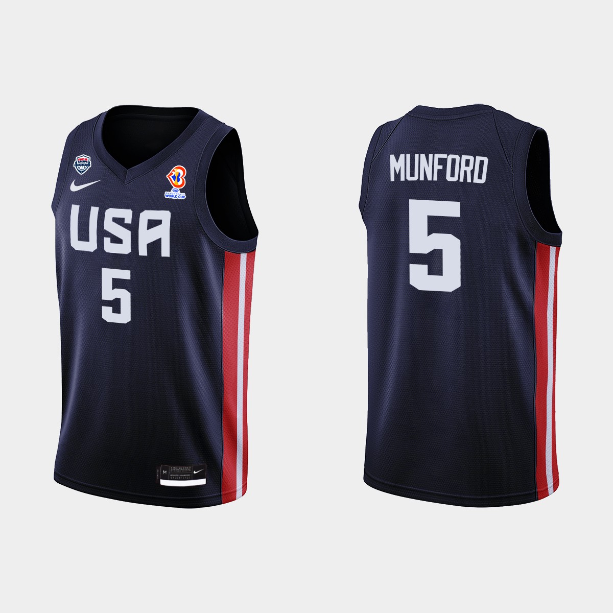 FIBA Xavier Munford 2023 FIBA Basketball World Cup Navy Jersey
