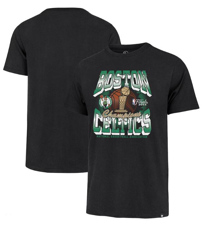 Men's Boston Celtics '47 Black 2024 NBA Finals Champions Big & Tall Retro Franklin T-Shirt