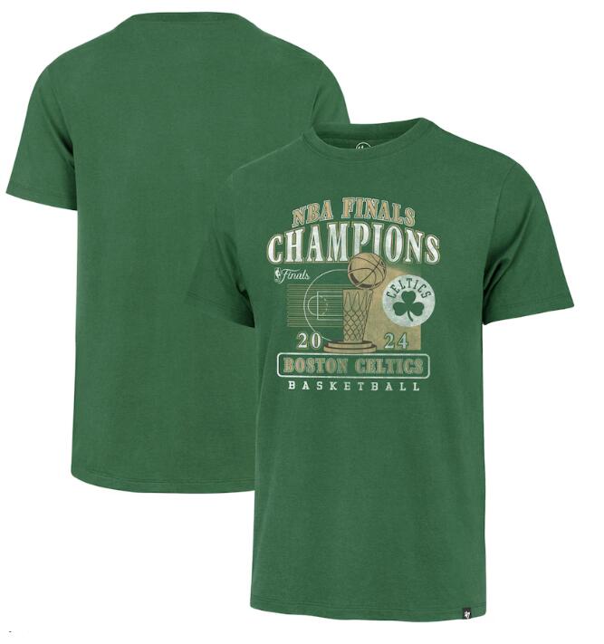 Men's Boston Celtics '47 Kelly Green 2024 NBA Finals Champions Big & Tall Courtside Franklin T-Shirt