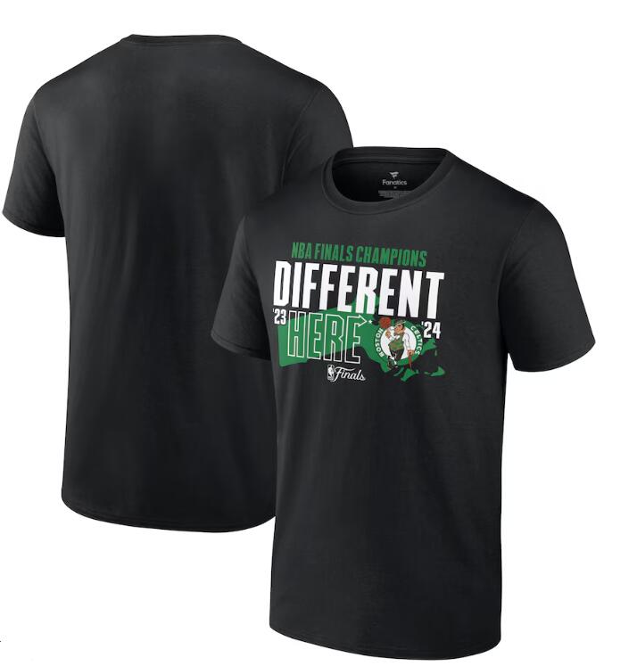 Men's Boston Celtics Black 2024 NBA Finals Champions Outlet Pass Hometown Originals T-Shirt