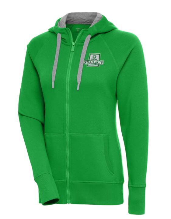 Women's Boston Celtics Antigua Kelly Green 2024 NBA Finals Champions Victory Raglan Full-Zip Jacket