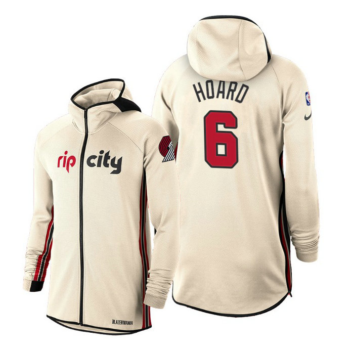 2019-20 Portland Trail Blazers Earned Edition Jaylen Hoard White Showtime Hoodie 2019-20 Portland Trail Blazers Earned Edition Jaylen Hoard White Showtime Hoodie