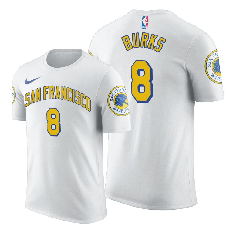 Alec Burks Golden State Warriors 2019-20 Classic Edition White T-Shirt Alec Burks Golden State Warriors 2019-20 Classic Edition White T-Shirt